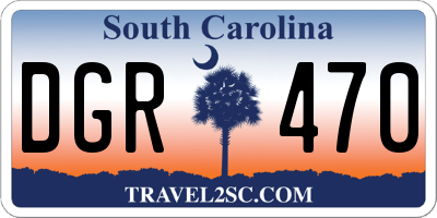 SC license plate DGR470