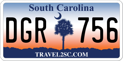 SC license plate DGR756