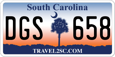 SC license plate DGS658