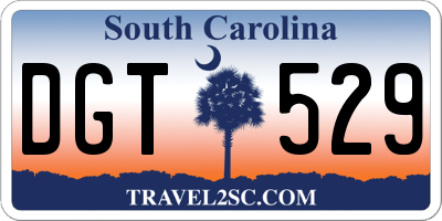 SC license plate DGT529