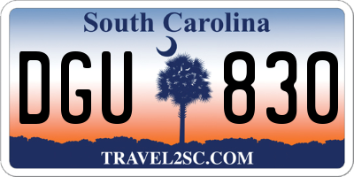 SC license plate DGU830