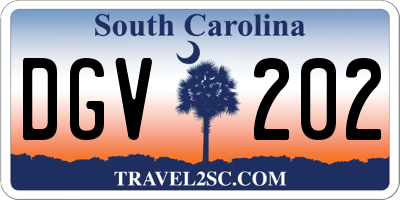 SC license plate DGV202