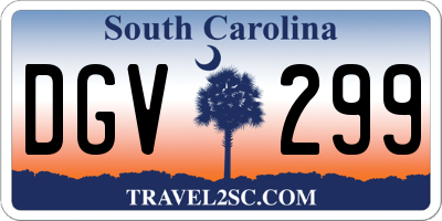 SC license plate DGV299