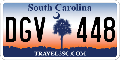 SC license plate DGV448