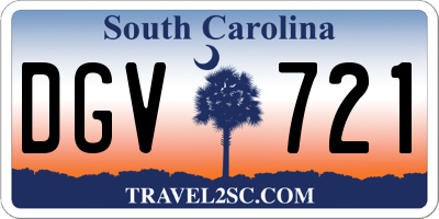 SC license plate DGV721