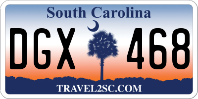 SC license plate DGX468
