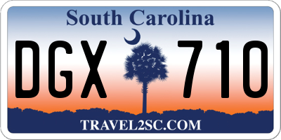SC license plate DGX710