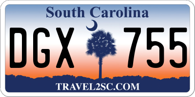 SC license plate DGX755