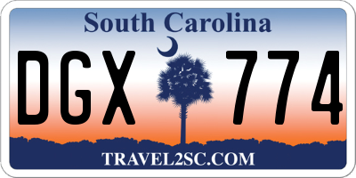 SC license plate DGX774