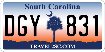 SC license plate DGY831