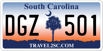 SC license plate DGZ501