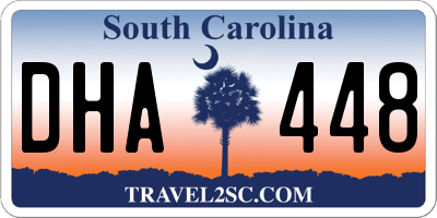 SC license plate DHA448