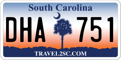 SC license plate DHA751