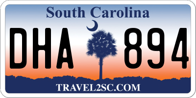 SC license plate DHA894