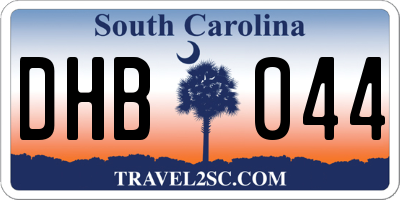SC license plate DHB044