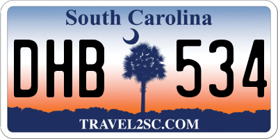 SC license plate DHB534
