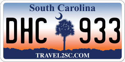 SC license plate DHC933
