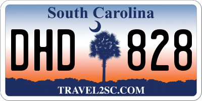 SC license plate DHD828