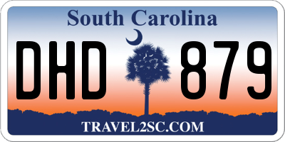 SC license plate DHD879