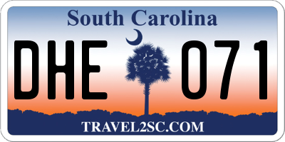 SC license plate DHE071