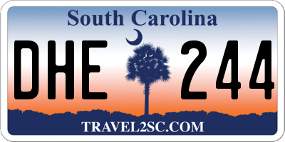 SC license plate DHE244