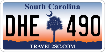 SC license plate DHE490