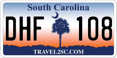SC license plate DHF108
