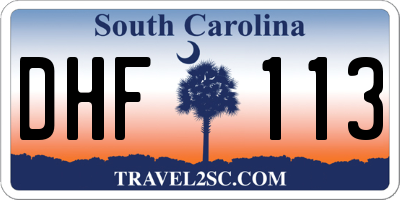 SC license plate DHF113