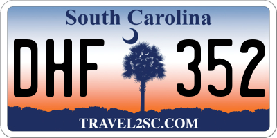 SC license plate DHF352