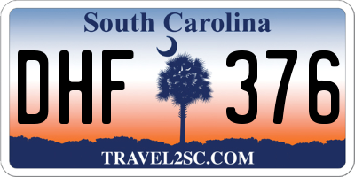 SC license plate DHF376