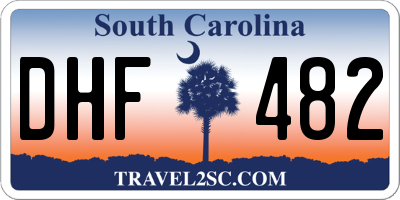 SC license plate DHF482