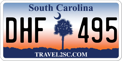 SC license plate DHF495