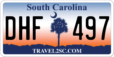 SC license plate DHF497
