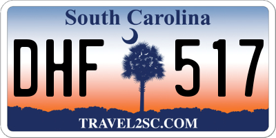 SC license plate DHF517
