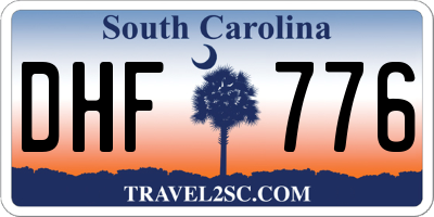 SC license plate DHF776