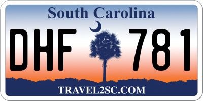 SC license plate DHF781