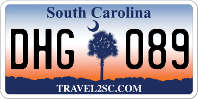 SC license plate DHG089