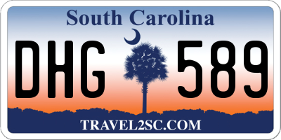 SC license plate DHG589