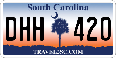 SC license plate DHH420