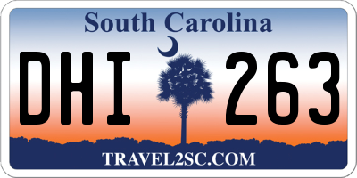 SC license plate DHI263