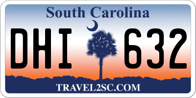SC license plate DHI632