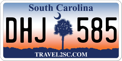 SC license plate DHJ585