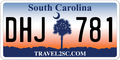 SC license plate DHJ781