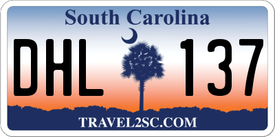 SC license plate DHL137