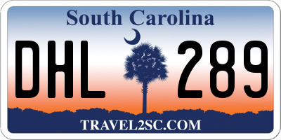 SC license plate DHL289