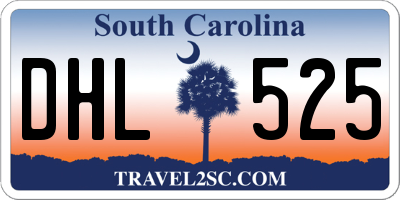 SC license plate DHL525