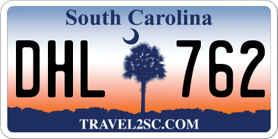 SC license plate DHL762