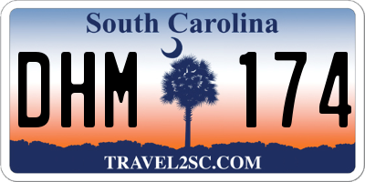 SC license plate DHM174
