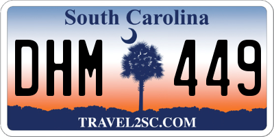SC license plate DHM449