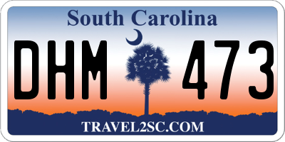 SC license plate DHM473